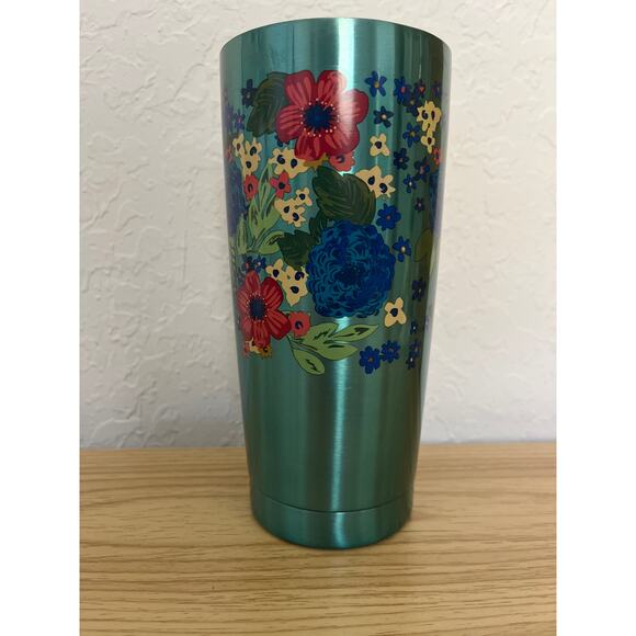 Pioneer Woman Stainless Steel Double Wall Vacuum Insulated Teal Tumbler w/Lid. - Picture 4 of 9